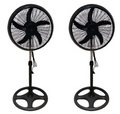 Pack of 2 | 18" Energy-Saving Standing Fans – Black
