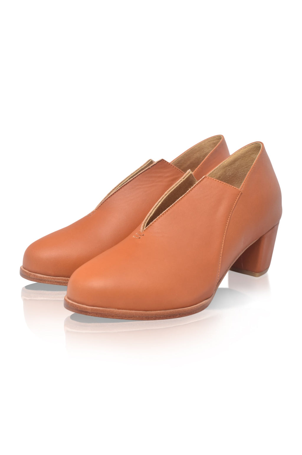 Ange Leather Booties 5 cm Heel (Sz. 11)