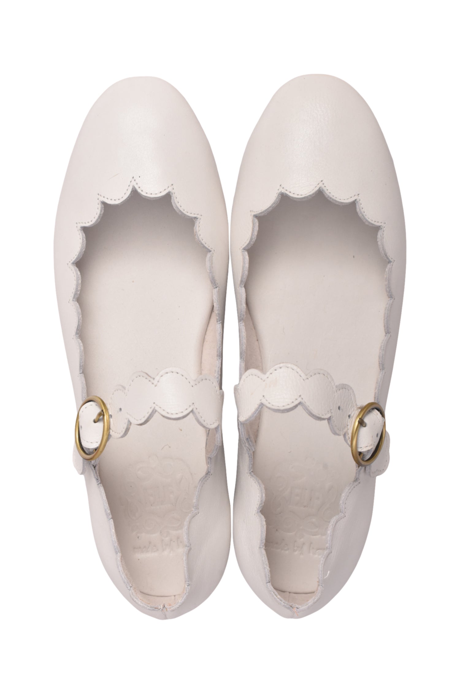Mia Rosa Scalloped Mary Jane Flats