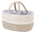 Premium Cotton Canvas Baby Nappy & Essentials Storage Caddy
