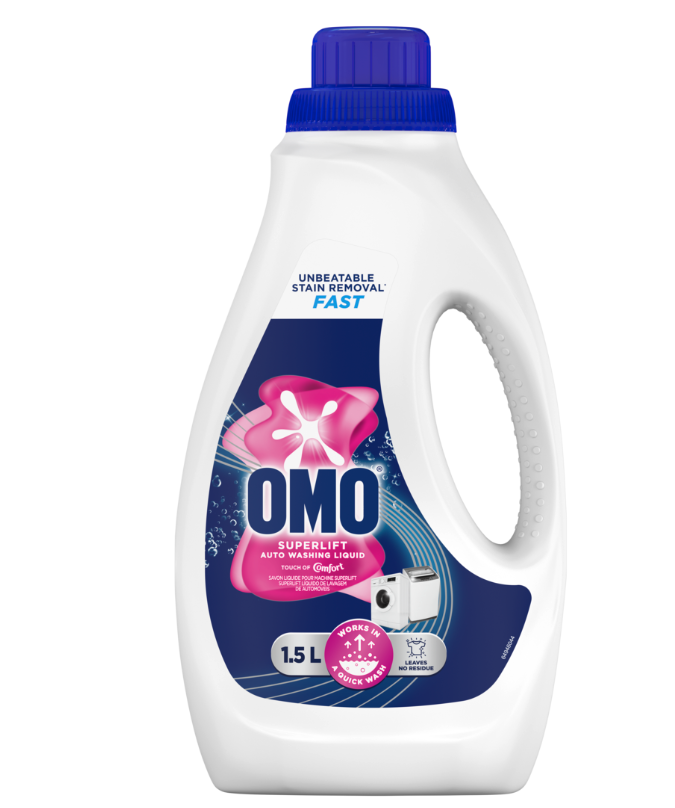 OMO Stain Removal Auto Washing Liquid Detergent with Comfort Freshness 1.5L