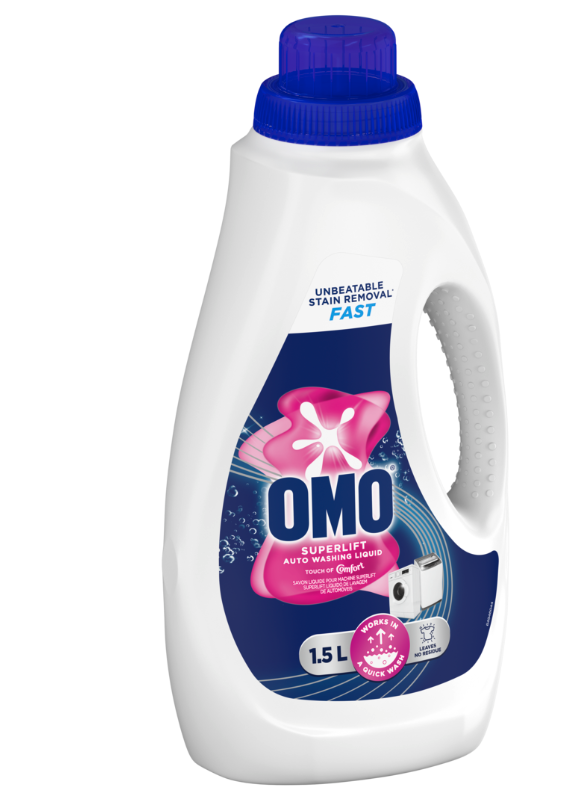 OMO Stain Removal Auto Washing Liquid Detergent with Comfort Freshness 1.5L