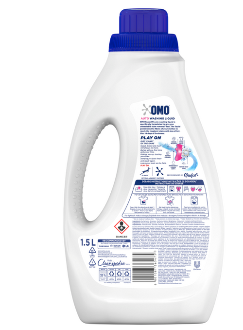 OMO Stain Removal Auto Washing Liquid Detergent with Comfort Freshness 1.5L