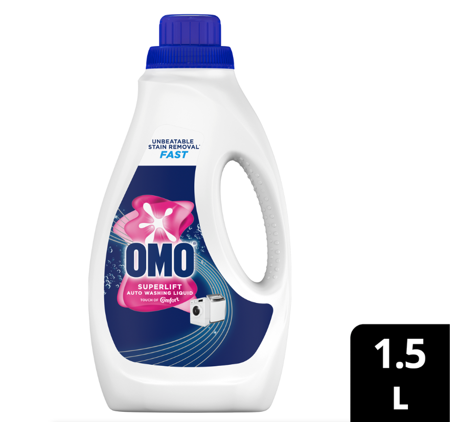 OMO Stain Removal Auto Washing Liquid Detergent with Comfort Freshness 1.5L