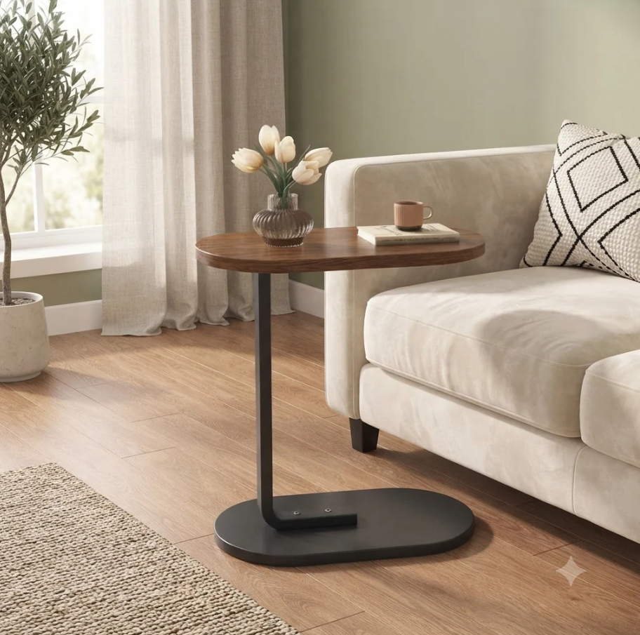 C Shaped Side Table