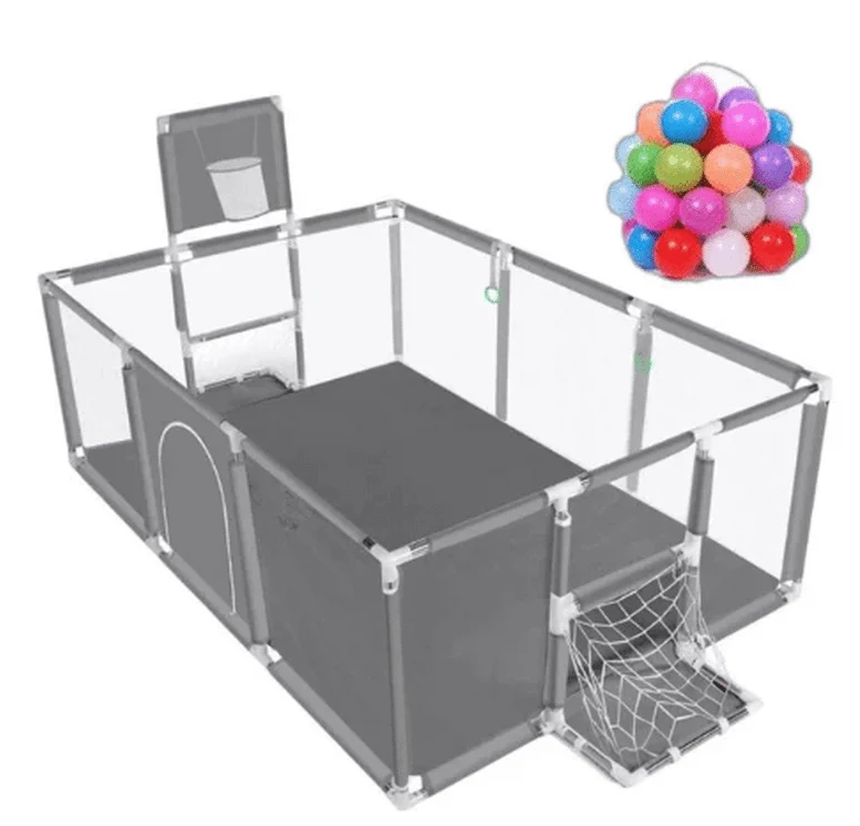 Baby Playpen and Basketball Hoop