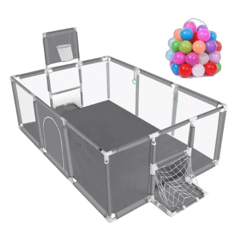 Baby Playpen and Basketball Hoop