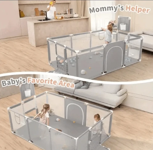 Baby Playpen and Basketball Hoop