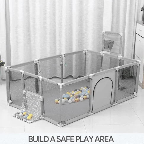Baby Playpen and Basketball Hoop