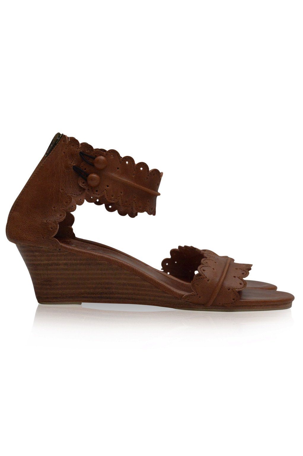 Magdalena Wooden Wedge Sandals