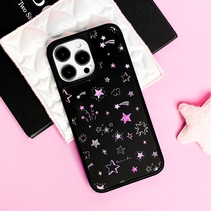 Casey Reduced Star Pink Twinkling Stars AG Matte Phone Case – Magnetic Anti-Fingerprint Protective Cover