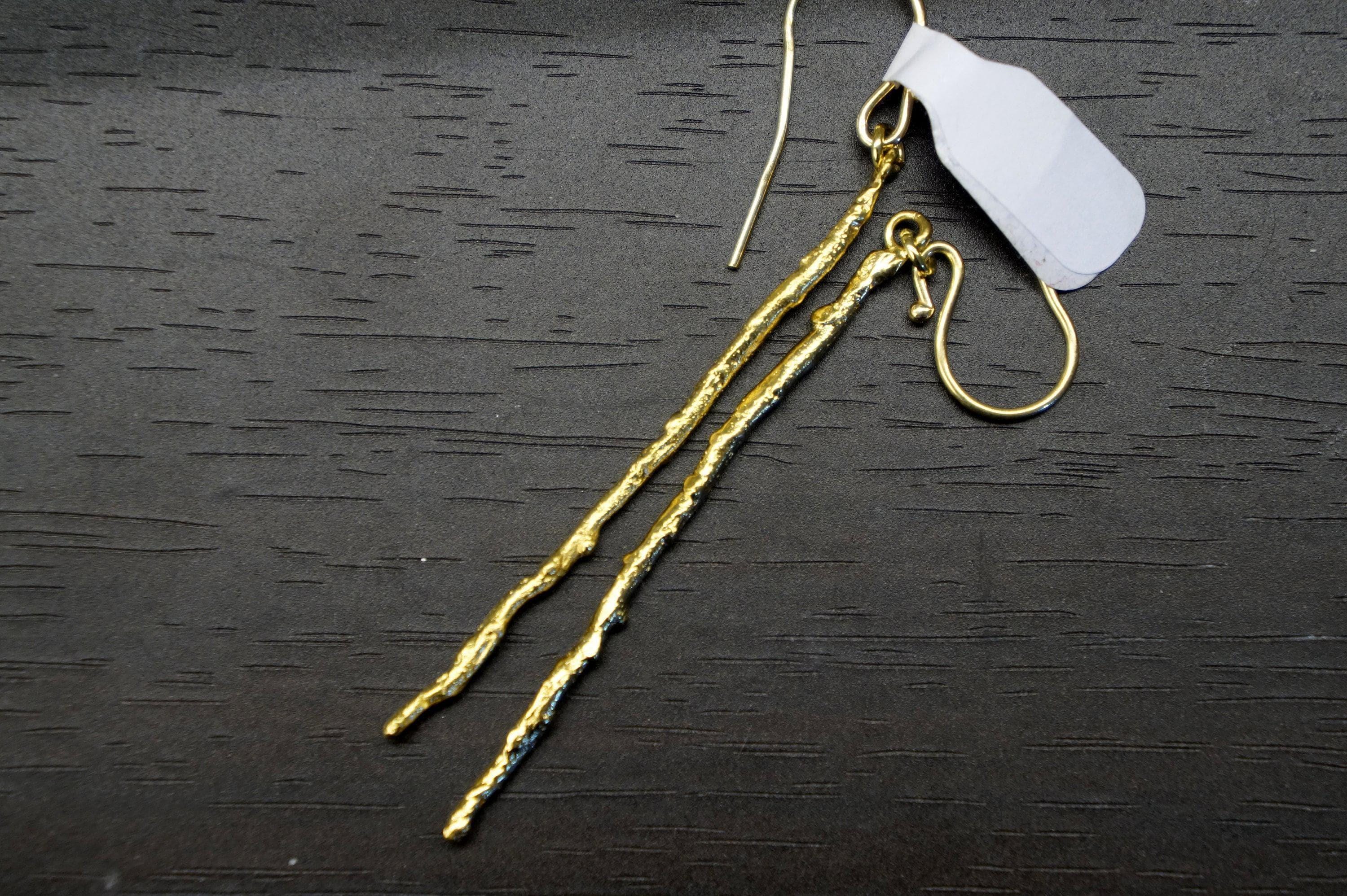 Real Olive Branch Earrings, Handmade Nature Jewelry, Organic Long Dangles, Gift for Health & Success, Gold or Sterling Silver 925