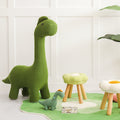 Knitted Green Dinosaur Stool